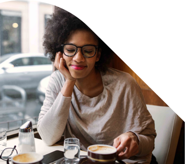 Young lady smiling.